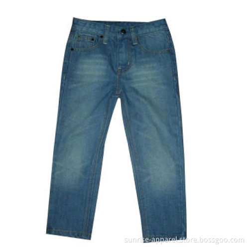 Boy's Denim Jeans with Metal Zipper at CF